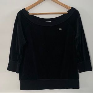 Lacoste Scoop Neck Velvet Sweatshirt 44 | Large